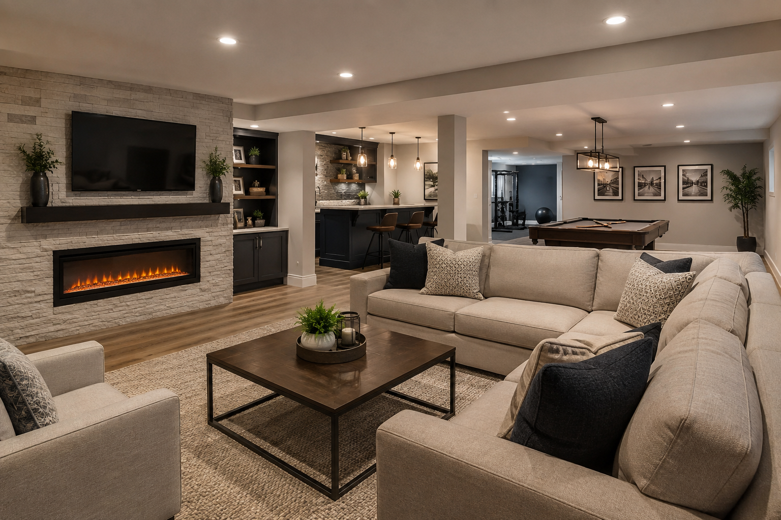Finished basement project